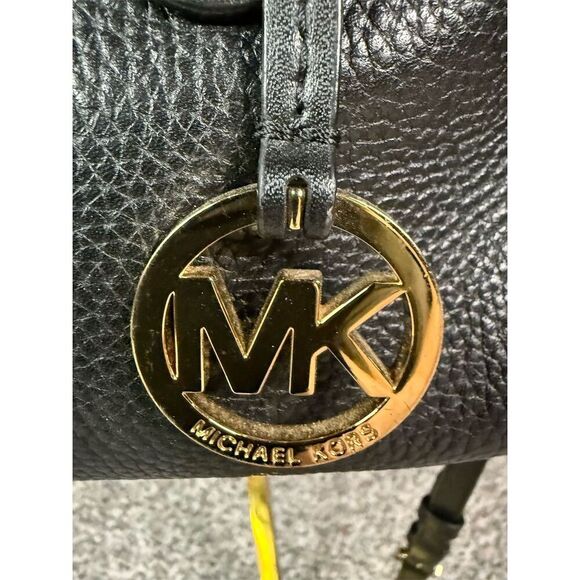 Michael Kors Aria Small Black Studded Satchel Crossbody Handbag - Picture 2 of 11